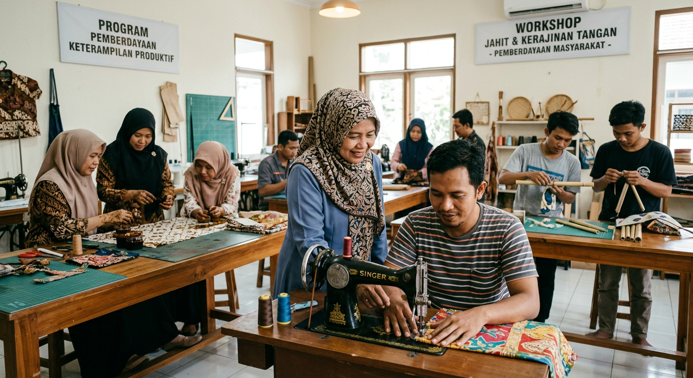 LIVESGP BANGIL Berdaya - Program pemberdayaan masyarakat dan peningkatan keterampilan produktif.